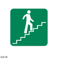 Stairs Going Up (Right) safety sign (GA18)