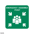 Emergency Assembly Point safety sign (GA26)