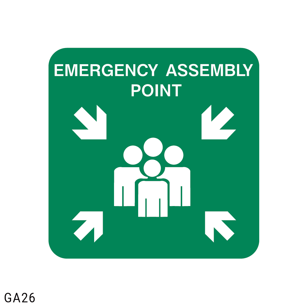Emergency Assembly Point safety sign (GA26)