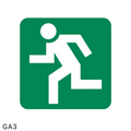 Running Man (Left) safety sign (GA3)