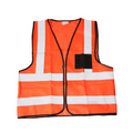 Premium Reflective Vest with Zip & ID Pouch