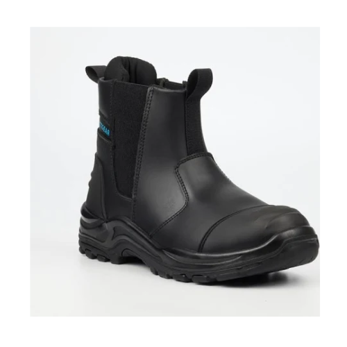 Grittgear Slate S1P Genuine Leather Safety Boot – Black