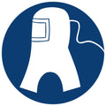 Air-Supplied Hood Shall Be Worn SABS safety sign (MV11)