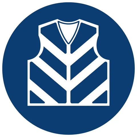 Reflective Jacket Shall Be Worn safety sign (MV25)