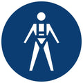 Full Body Harnesses And Lifelines Shall Be Worn safety sign (MV 18)