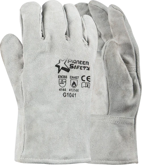 Pioneer 2.5" Chrome Leather Wrist Length Fleece Lined