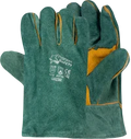 Pioneer 2.5"Green Lined Wrist Length With Reinforced Palm