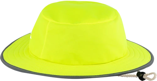 Lime hat With Reflective Tape