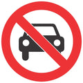 No Entry For Vehicles SABS safety sign (PV16)