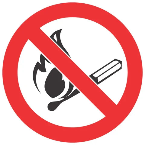 No Fires And Open Flames SABS safety sign (PV2)