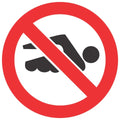 No Swimming SABS safety sign (PV24)