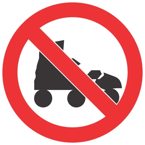 No Roller Skates SABS safety sign (PV37)