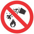No Water As Extinguishing Agent SABS safety sign (PV4)