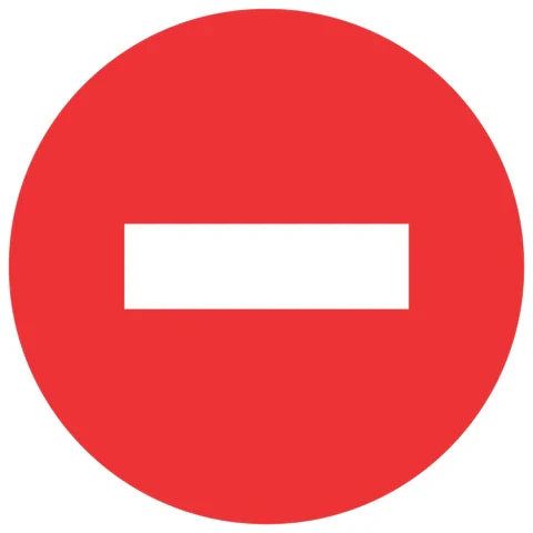 No Entry SABS safety sign (PV6)