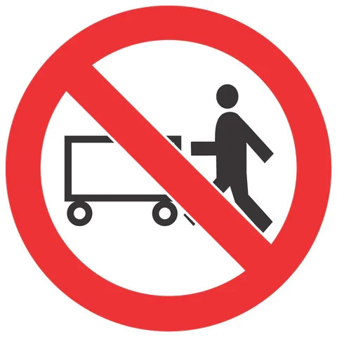 No Hand Trolleys SABS safety sign (PV9)