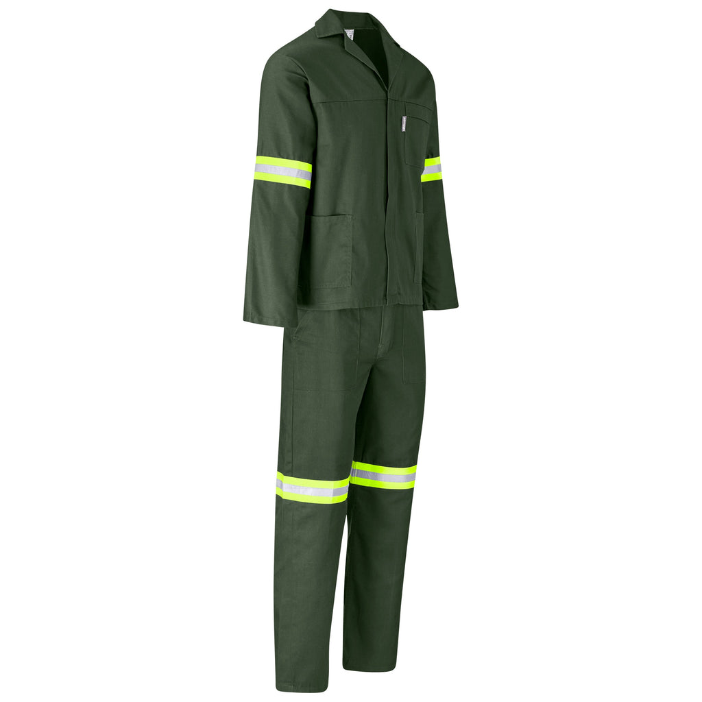 Acid Resistant Poly Cotton Conti Suit - Reflective Arm, Legs & Back