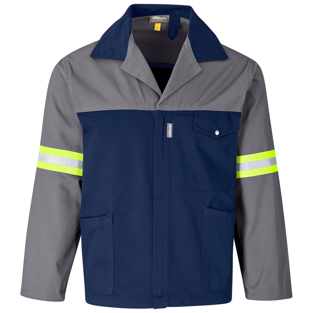 Site Premium Two-Tone Poly Cotton Jacket - Reflective Arms