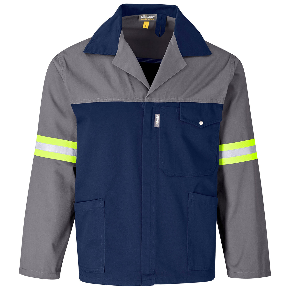 Site Premium Two-Tone Poly Cotton Jacket - Reflective Arms