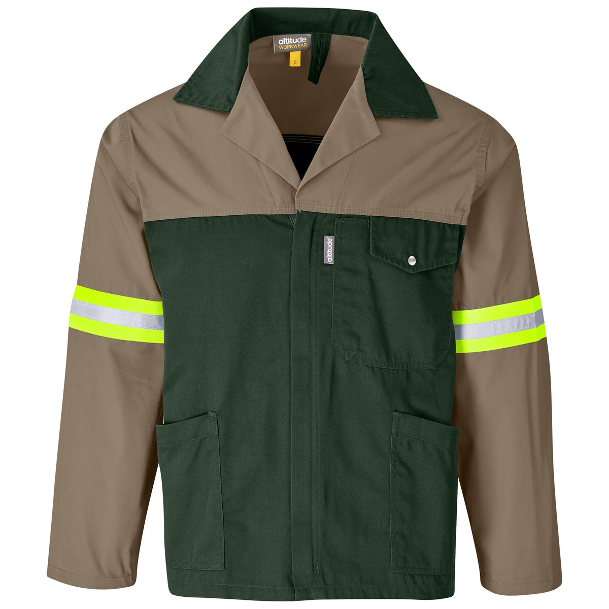 Site Premium Two-Tone Poly Cotton Jacket - Reflective Arms