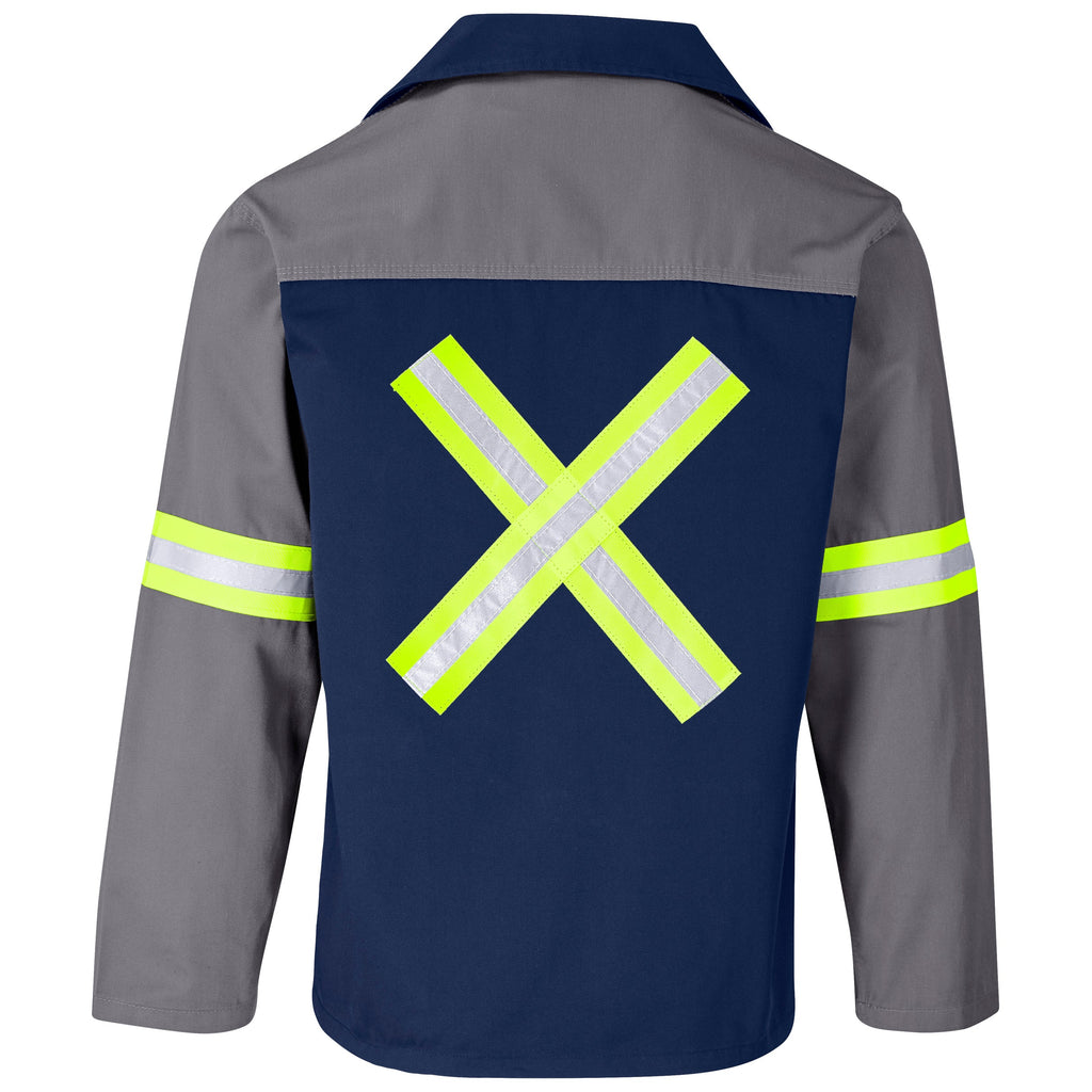 Site Premium Two-Tone Poly Cotton Jacket -Reflective Arms & Back