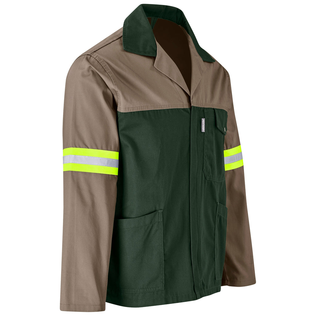 Site Premium Two-Tone Poly Cotton Jacket -Reflective Arms & Back