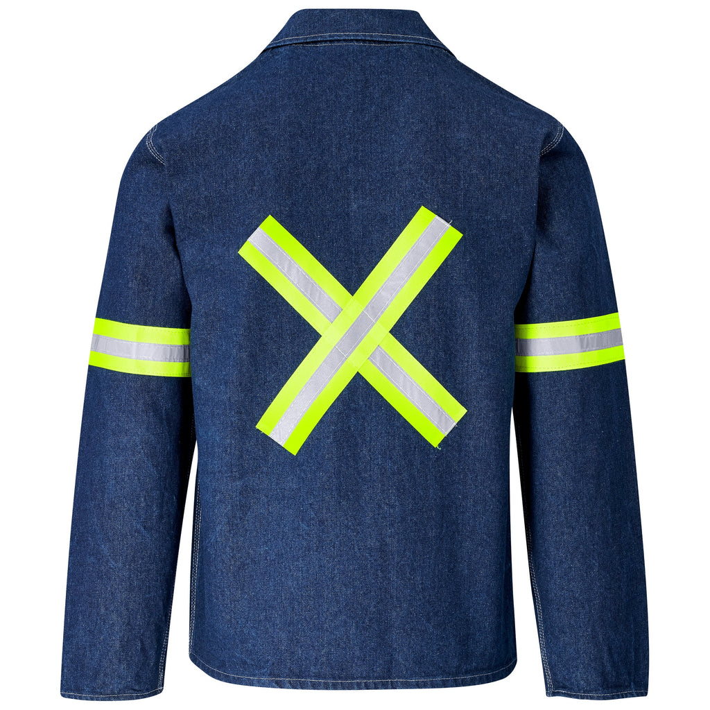Cast Premium 100% Cotton Denim Jacket - Reflective Arms Back