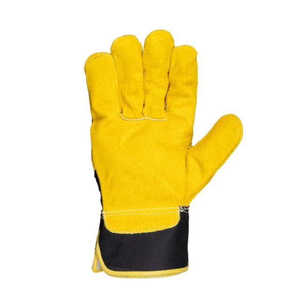 REBEL Tru Touch Chrome Leather Yellow Candy Superior Wrist Gloves