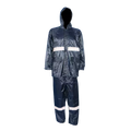 PVC Rubberised Rain Suit Navy With Reflective Tape
