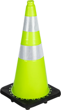 Pinnacle Soft Lime PVC Traffic Cone With Reflective Tape 300mm
