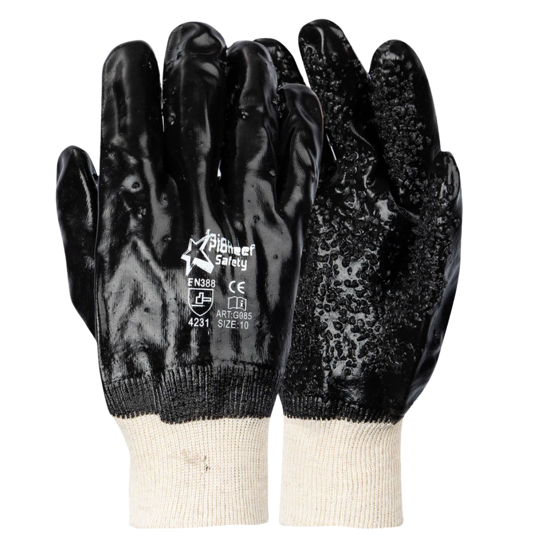 PIONEER PVC Black Chipped Palm Gloves