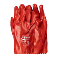 PVC Red Medium Weight Gloves - 27cm