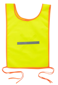 Lime Reflective Solid Material Bib