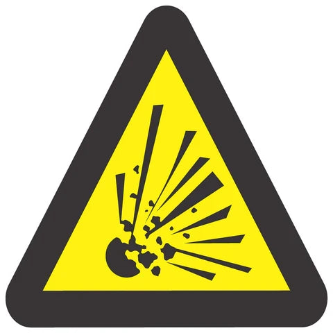 Beware Of Explosion Hazard SABS safety sign (WW3)