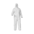 Disposable Overall Zip+Hood Non Woven White 50Gsm Water Repellent