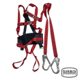 Pinnacle Alpha Double Lanyard Full Body Harness Scaffold Hook With Kidney Support