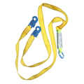 Double lanyard with shock absorbor & snap hook