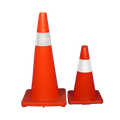 Pinnacle Soft Orange PVC Traffic Cone With Reflective Tape